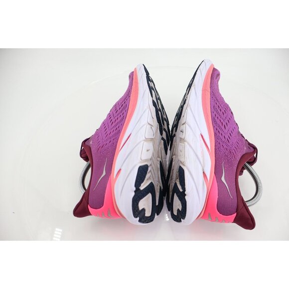 Hoka One One Clifton 8 Womens Grape Wine Beautyberry Running Shoes Size 9.5 B - Picture 7 of 13
